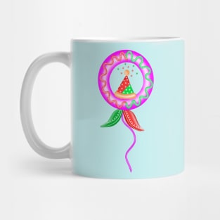 Cute pink christmas balloon. Mug